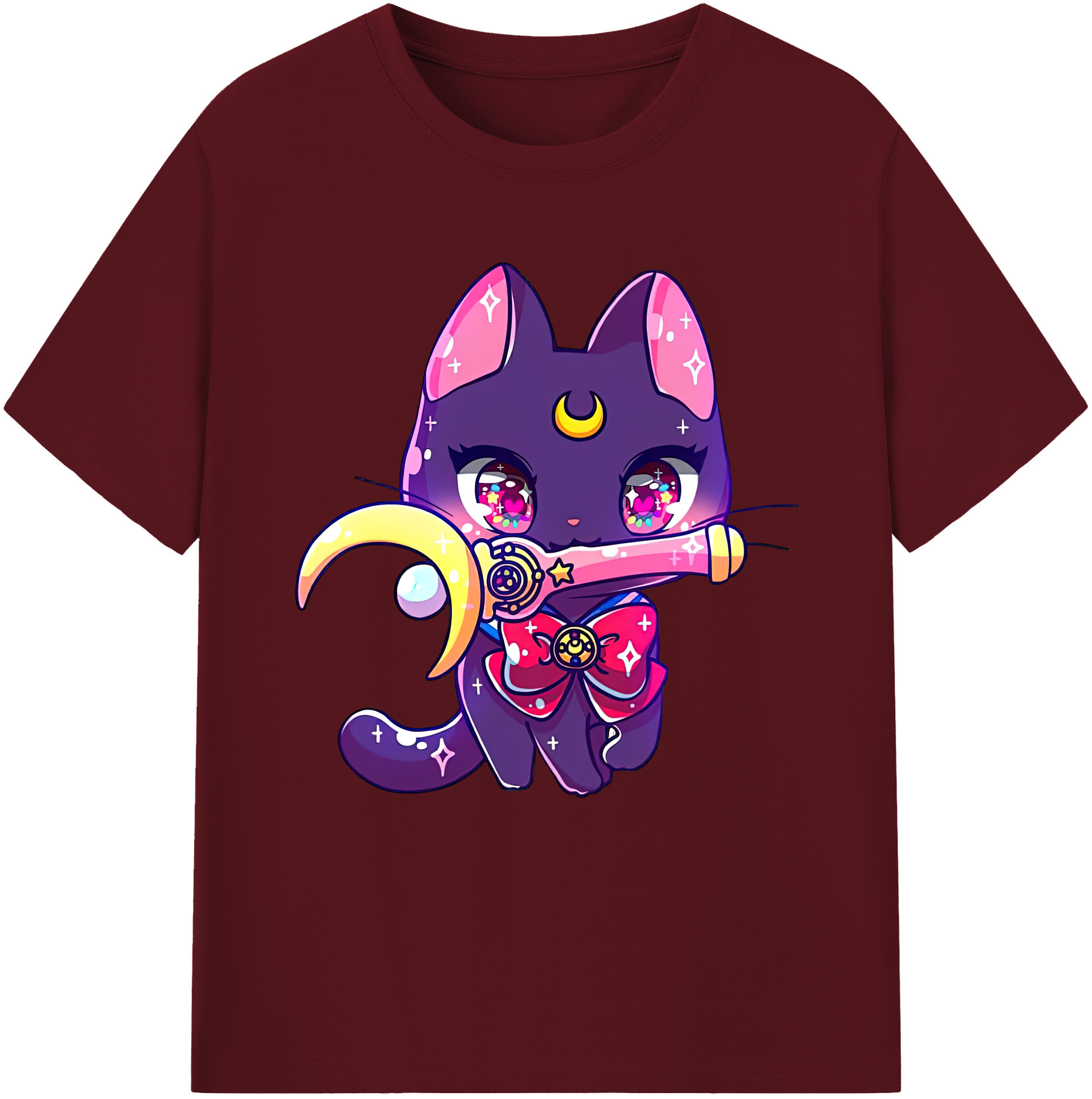 （画像用） 美少女戦士セーラームーン Sailor Moon 綿100％半袖Tシャツ（フロントプリント）